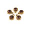 303 Stainless Steel, 18k Gold, Light Purple June Birthstone Rhinestone Charms, 8x6mm